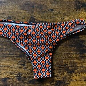 Geometric Orange Bikini Bottom